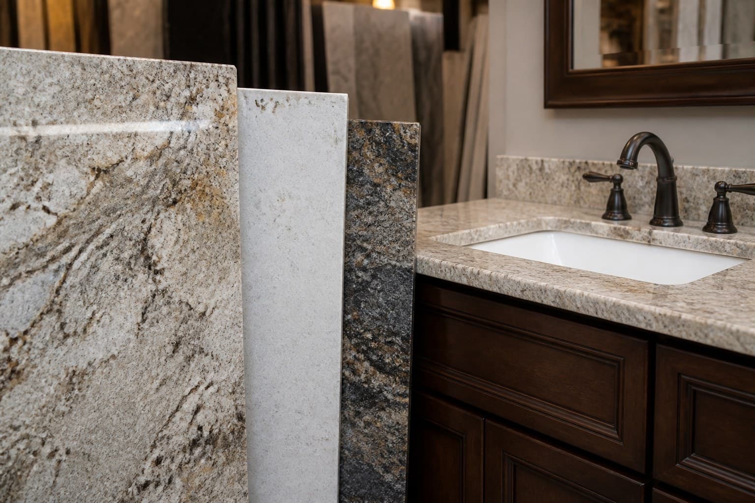 Stone and interior surfaces for material selection